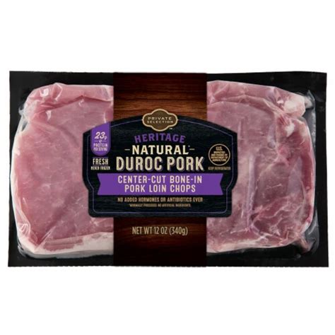 Private Selection Natural Duroc Center Cut Bone In Pork Chops Oz