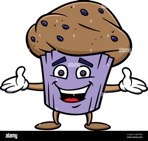 Blueberry Muffin An Illustration Of A Blueberry Muffin Stock Vector