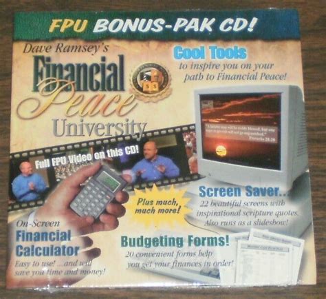 Dave Ramsey S Financial Peace University Audio Cd Library Bonus New