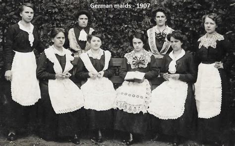 A Group Of German Maids 1907