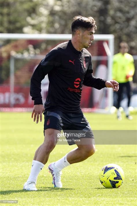 Brahim Diaz of AC Milan in action during an AC Milan training session ...