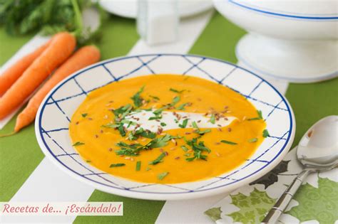 Crema de zanahoria muy fácil y cremosa Recetas de Escándalo