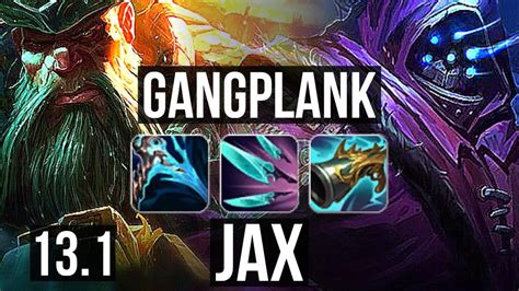 GANGPLANK Vs JAX TOP 12 1 10 Legendary 300 Games 900K Mastery