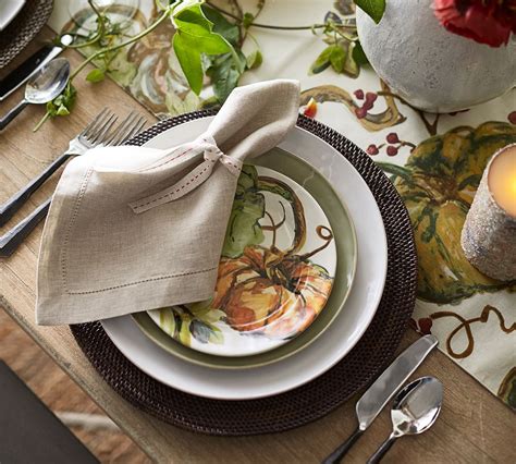 Harvest Pumpkin Stoneware Salad Plates Set Of 4 Pottery Barn