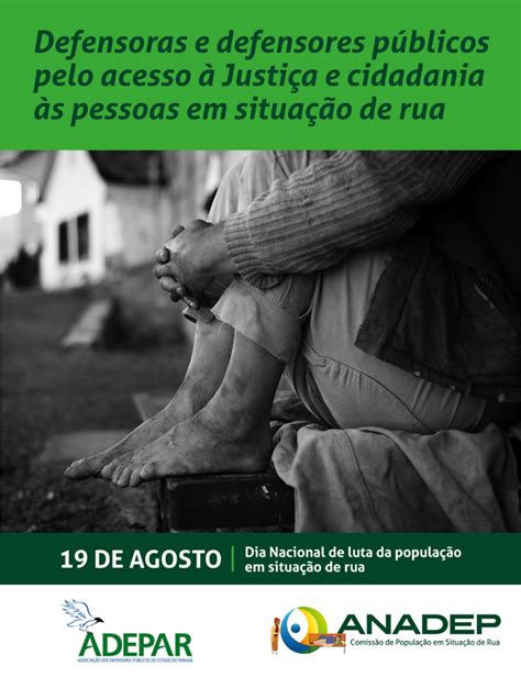 19 de agosto Dia Nacional da População em situação de Rua Adepar