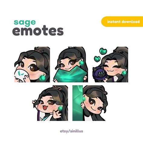 Sage Valorant Emote Set Twitch Emotes Pack Emoji Discord Youtube