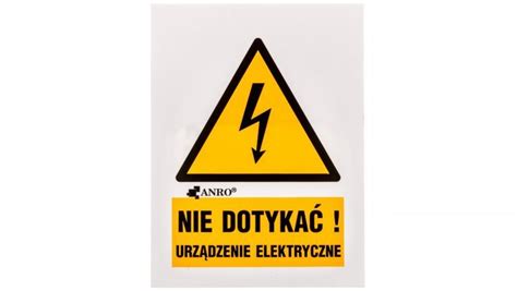 Tabliczka ostrzegawcza Nie dotykać urządzenie elektryczne 52x74 1EOA Q1