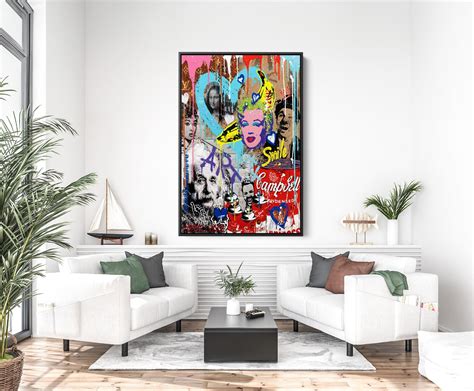 Einstein Banana Pop Art Canvas Wall Art Einstein Graffiti Pop Art