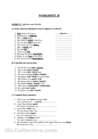 17 French Adjectives Worksheet