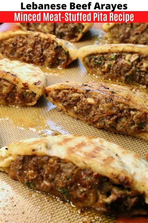 Lebanese Spiced Minced Beef Stuffed Pita Arayes Recipe Recipe In 2024