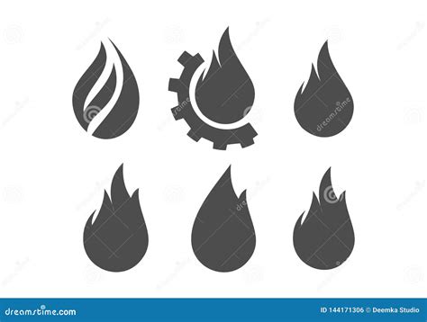 Vecteur De Logo Du Feu De Flamme De P Trole Et De Gaz Illustration