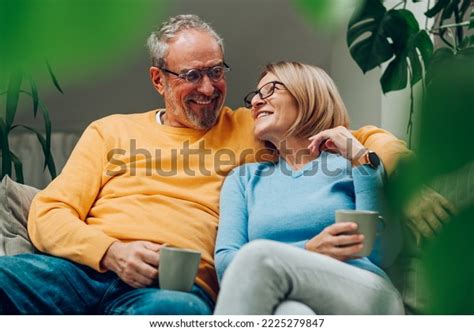 Happy Loving Mature Husband Wife Sitting Stock Photo Shutterstock