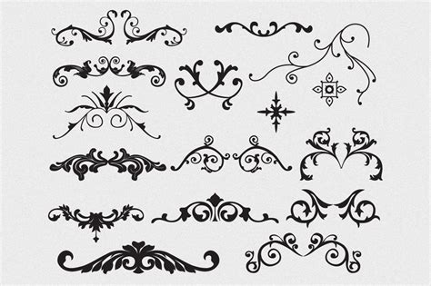 Flourishes Vector Pack Illustrations Creative Market