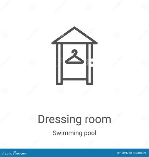 Dressing Room Icon Vector From Swimming Pool Collection Thin Line