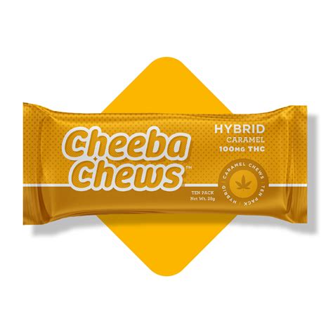 Hybrid 10pk 100mg Cheeba Chews Caramel Taffy Jane