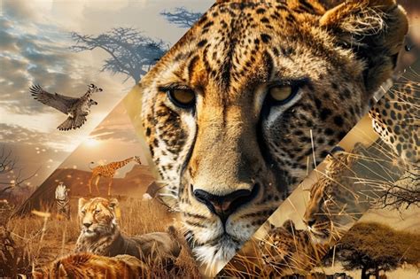 Premium Photo Showcase A Collage Of Wildlife Safaris