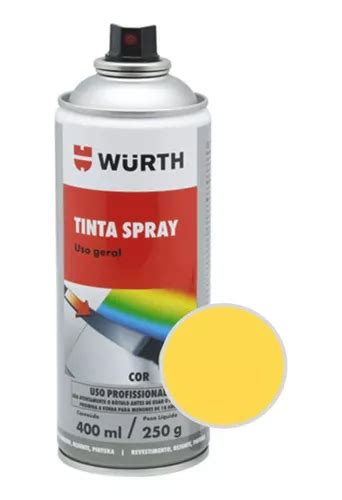 Pack 5 Spray Pintura En Aerosol Amarillo Zinc 1018 Wurth Cuotas Sin