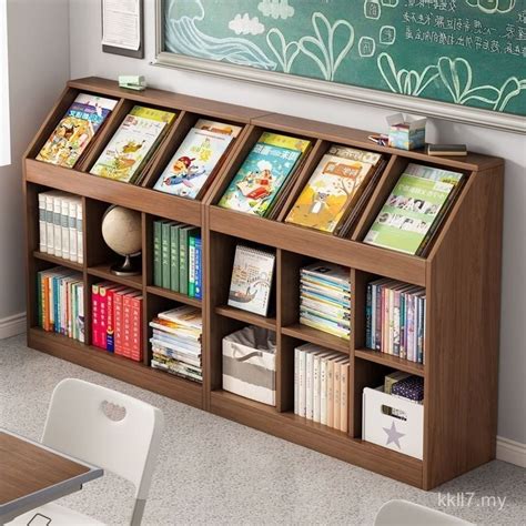 rak buku rak lantai rak paparan kecil kabinet petak bilik darjah rak