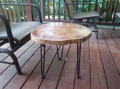 Asheville Raw Edge Spalted Maple Wood Cookie Tables Tree Slab Etsy