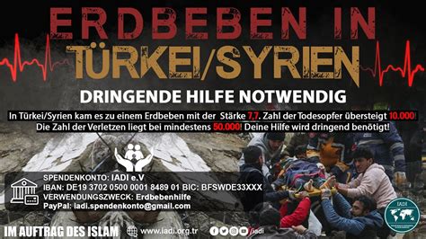 Erdbebenhilfe Türkei Syrien IADI Hilfsorganisation YouTube