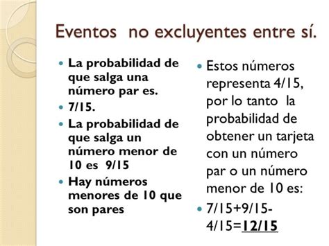 ¿qué Son Los Eventos No Excluyentes Entre Sí Hacienda Paraíso Eventos