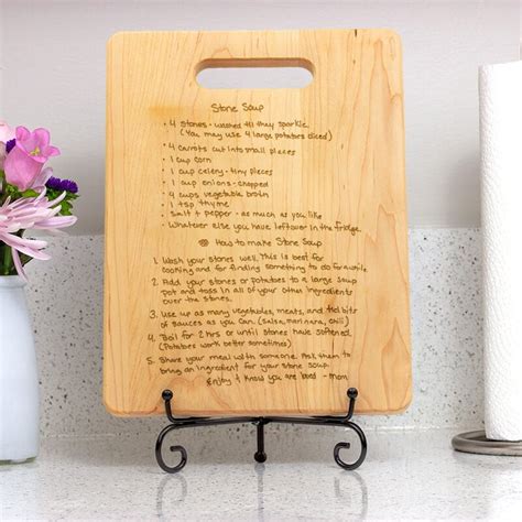 Custom Engraved Cutting Board With Your Uploaded Recipe 904 Custom