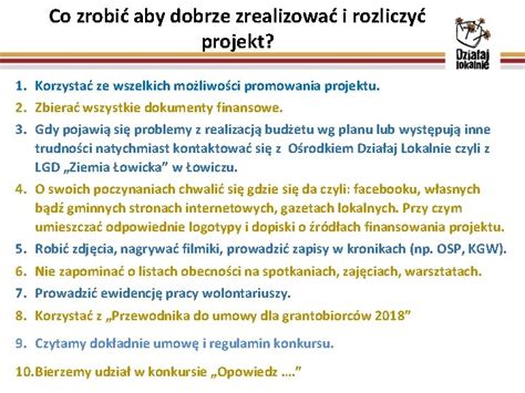 Co Zrobi Aby Dobrze Zrealizowa I Rozliczy Projekt