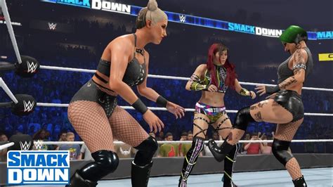 WWE 2K23 SMACKDOWN DAMAGE CTRL VS THE OUTCASTS YouTube