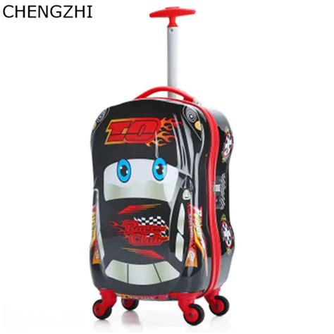 CHENGZHI 1" 20 дюймов 3D Детский автомобильный чемодан на колёсиках ...