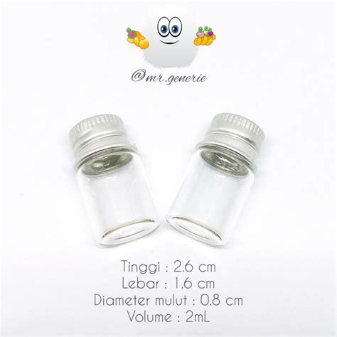 Jual Mr Generie Ml Aluminium Glass Bottle Botol Kaca Tutup Alumunium