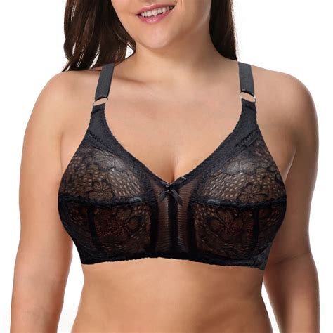 New SEE Though Plus Size Women Sexy Lingerie Lace Bra Ultra Thin 34 36