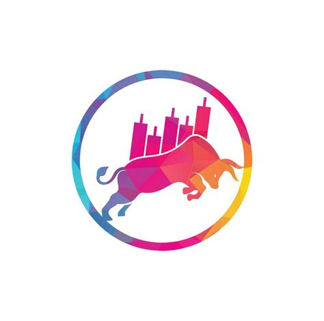 Bullish Trader Logo. Forex bull logo design template vector. Financial bull logo design. Trade ...