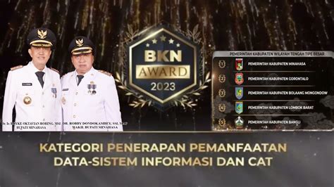 Bkn Award Pemkab Minahasa Raih Penghargaan Terbaik