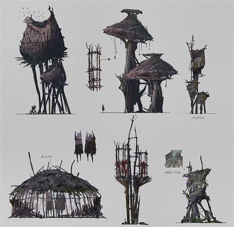 Liang Mark On Instagram 147 Crow Building Sketch7 Gameartdesign