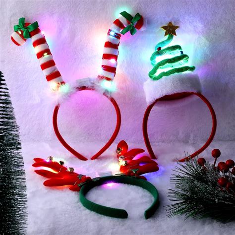 Amazon Aneco Pack Led Christmas Headbands Assorted Christmas