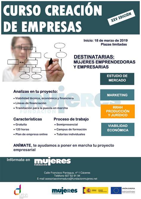 Xxv Edición Del Curso De Creación Y Consolidación De Empresas Fundación Mujeres Fundación Mujeres