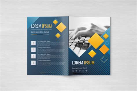 Free Blue And Yellow Brochure Template