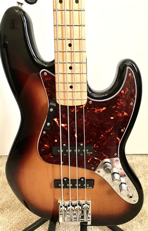 Fender Jazz Bass Mim Sunburst And Maple Emg Pickups Hipshot Kickass Bridge