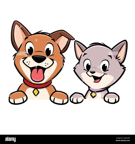 Gato De Perro De Dibujos Animados Imagen Vector De Stock Alamy