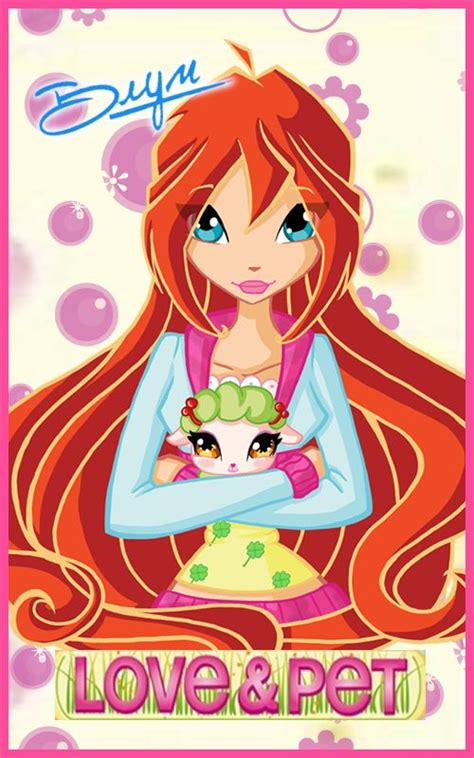 Card Bloom Love And Pets Bloom Winx Club Winx Club Disney Fan Art