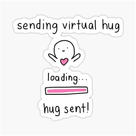 "Sending virtual hug" Sticker for Sale by Splendid2015 | Redbubble