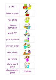 Free Time Activities Domino Esl Worksheet By Islascanarias