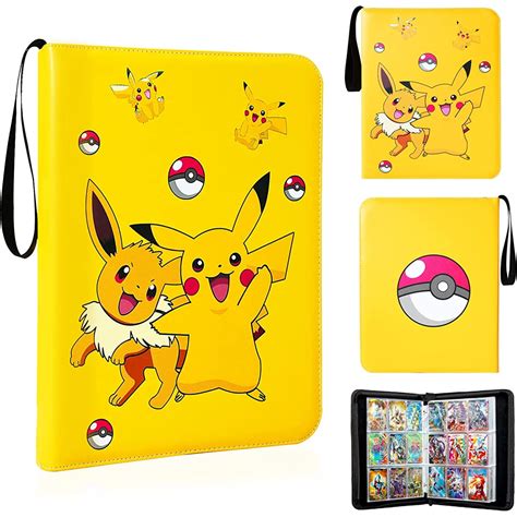 Pokemon албум 50 страници за 400 карти с цип жълт eMAG bg