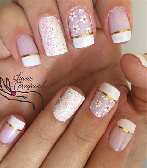 50 White Nail Art Ideas Cuded White Glitter Nails Wedding Nail Art