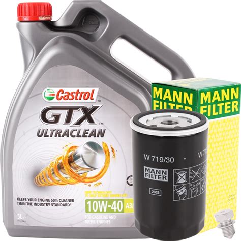 Mann Lfilter Schraube Castrol Gtx Ultraclean W Liter