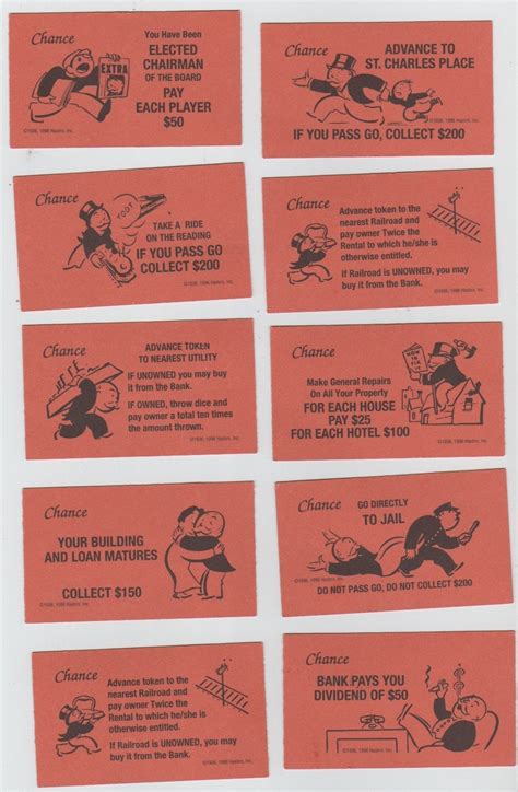 Monopoly Chance Cards 10