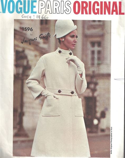 Vintage Vogue Sewing Pattern B Dress Coat By Jacques