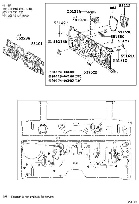 TOYOTA HIACEKDH222R LEMDYN BODY FRONT FENDER APRON DASH PANEL