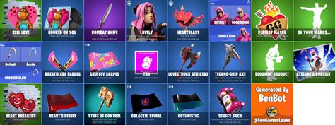 Fortnite Valentines Skins And Cosmetics Leaked In V1530 Fortnite Insider