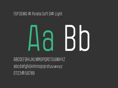 FSP DEMO Polate Soft D4 Light ttf字体下载 FONTSPRINGDEMO